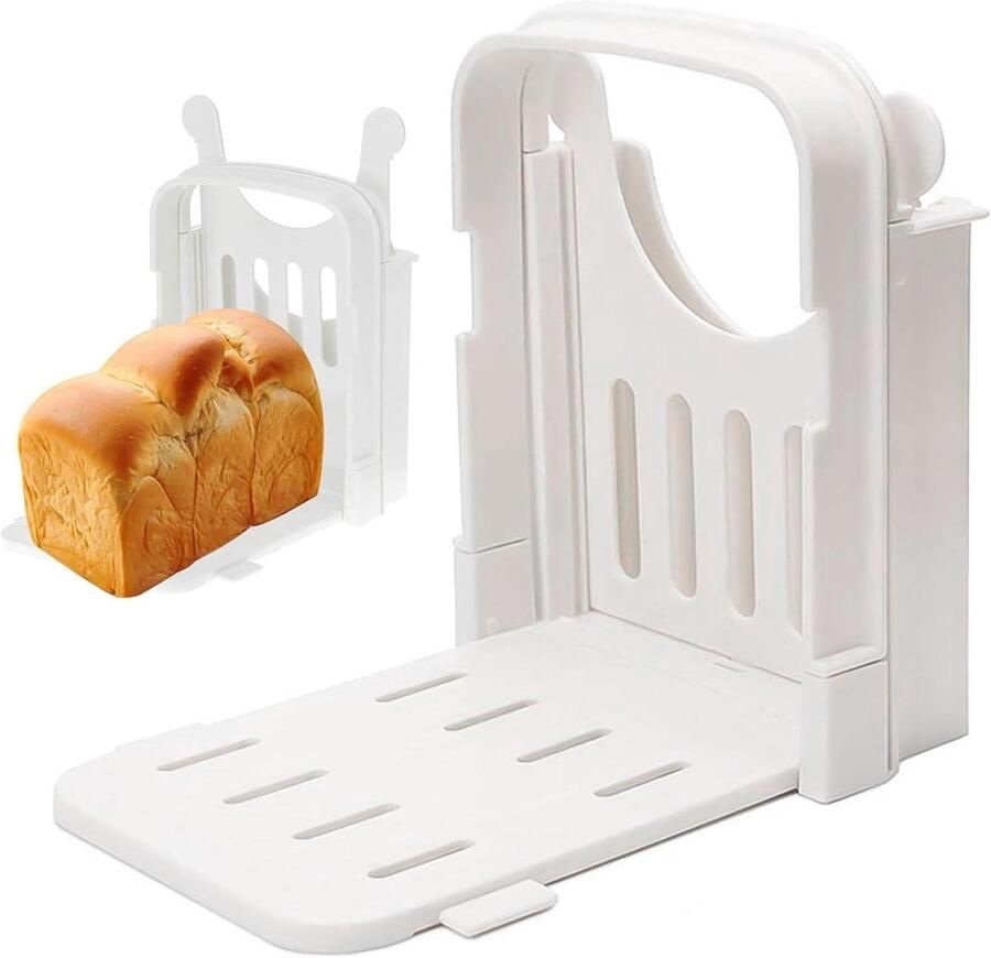 Brood Snijmachine Brood Snijder Perfect Brood Snijden Opvouwbaar Ontwerp 19 x 17 x 14 cm Wit