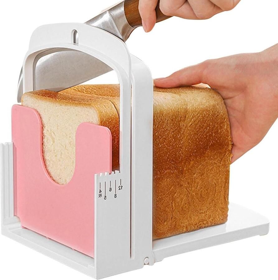 Brood Snijmachine Broodplank Snijder Gelijkmatig Snijden Opvouwbaar Ruimtebesparend 238g Wit