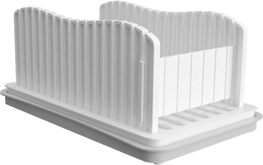 Brood Snijmachine Sandwich Snijder Gelijkmatig Brood Snijden Verstelbare Breedte 34.5 x 21.5 x 15 cm Wit