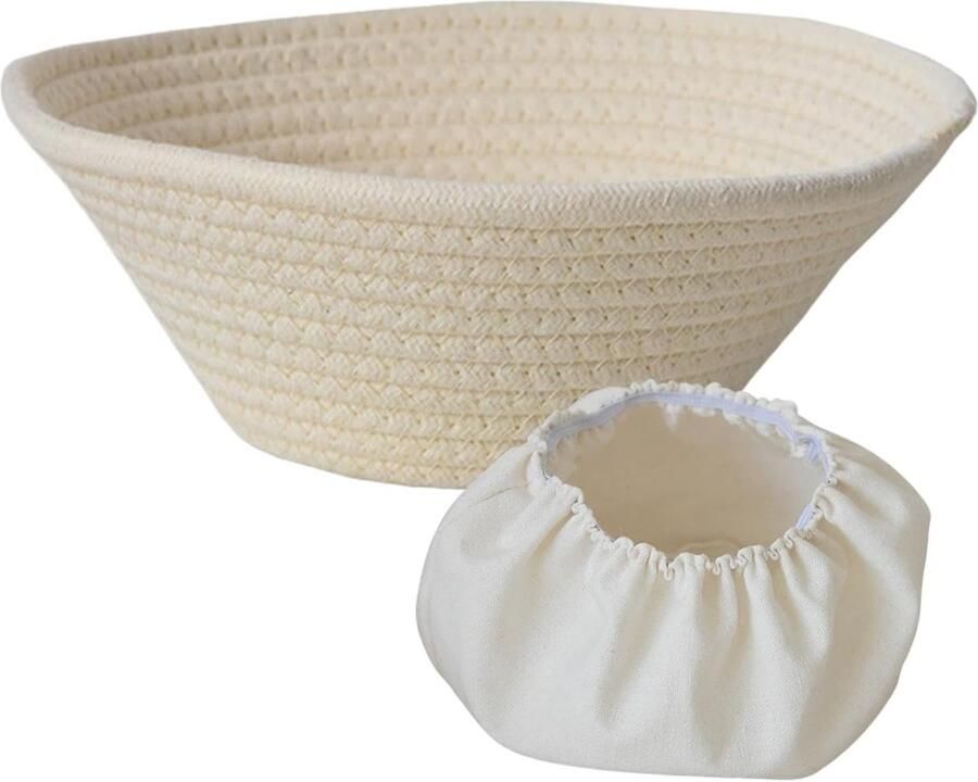 Desem Rijsmand Brood Fermentatie Kom Ambachtelijk Brood Bakken Ademend Katoen Touw 20.8 cm breed Natuurlijk