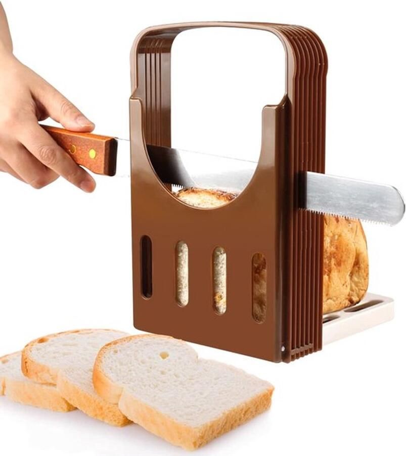 Brood toast sandwich opvouwbaar verstelbaar snijden handmatig keukenaccessoires met 4 dikke broodslicers koffie