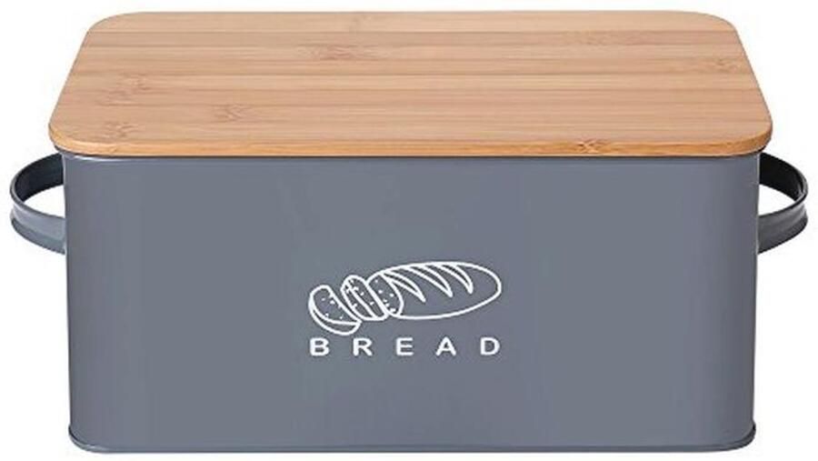 Broodbak met Bamboe Deksel Keukenopberger voor Vers Brood