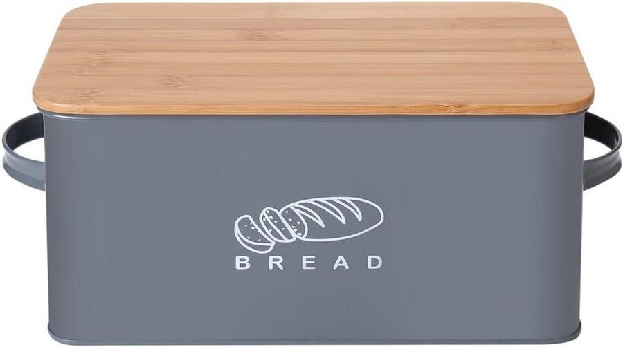 Broodbak met Bamboe Deksel Keukenopberger voor Vers Brood