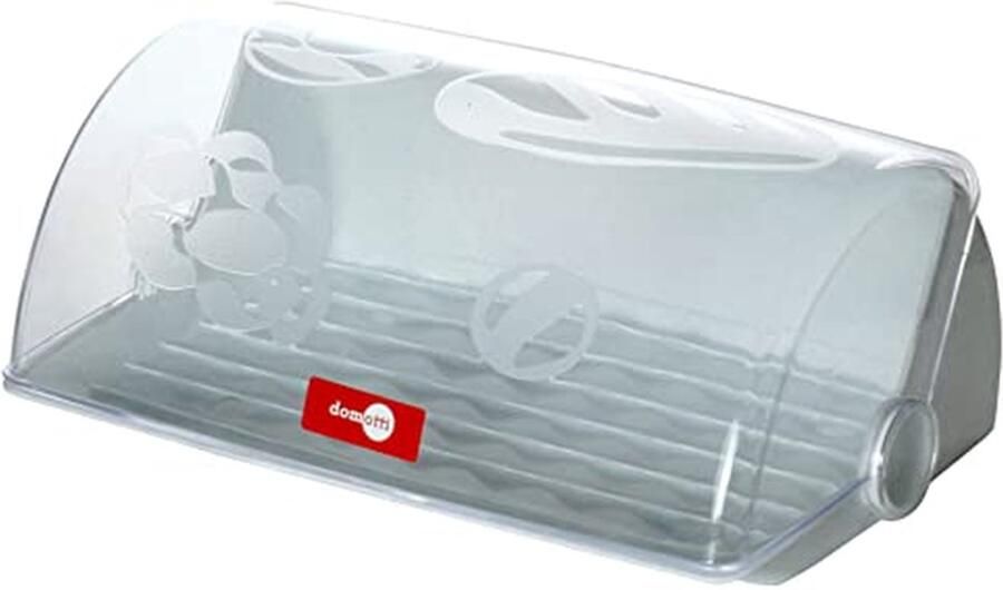 Broodbak met deksel Broodtrommel Keuken Brood Vers Houden Transparant Deksel 335 cm Lengte Wit