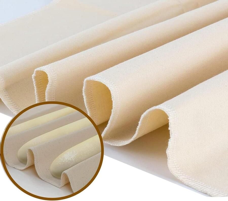 Broodbakdoek Bakkersdoek Rijstafel Deeg Laten Rijzen Natuurlijk Katoen 90x65 cm Off-white