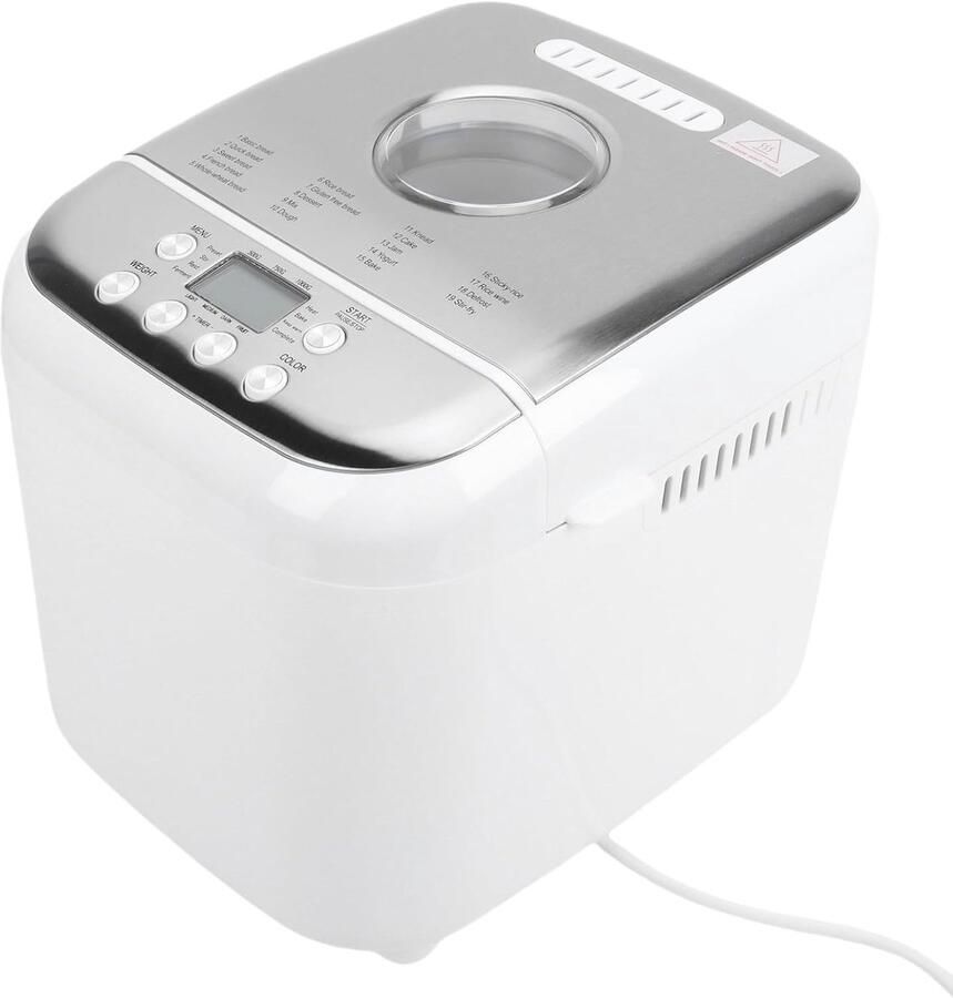 Broodbakmachine Automatische Broodbakker Thuis Brood Maken 19 Programma's LCD 3 Broodmaten