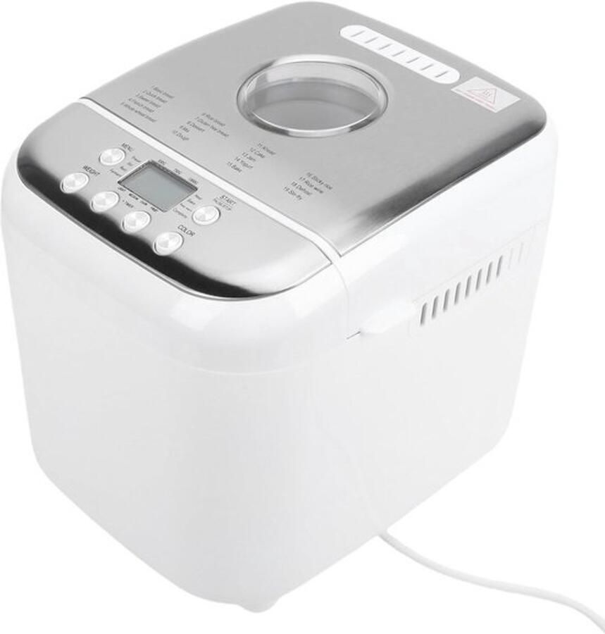 Broodbakmachine Automatische broodbereiding Zelf brood bakken 19 programma's met lcd 3 broodmaten