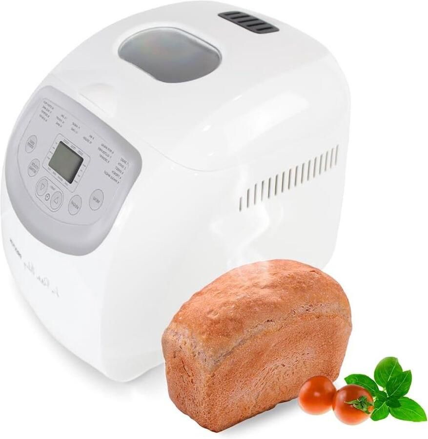 Broodbakmachine Broodmaker Zelf brood bakken 19 programma's 1000 gram Wit