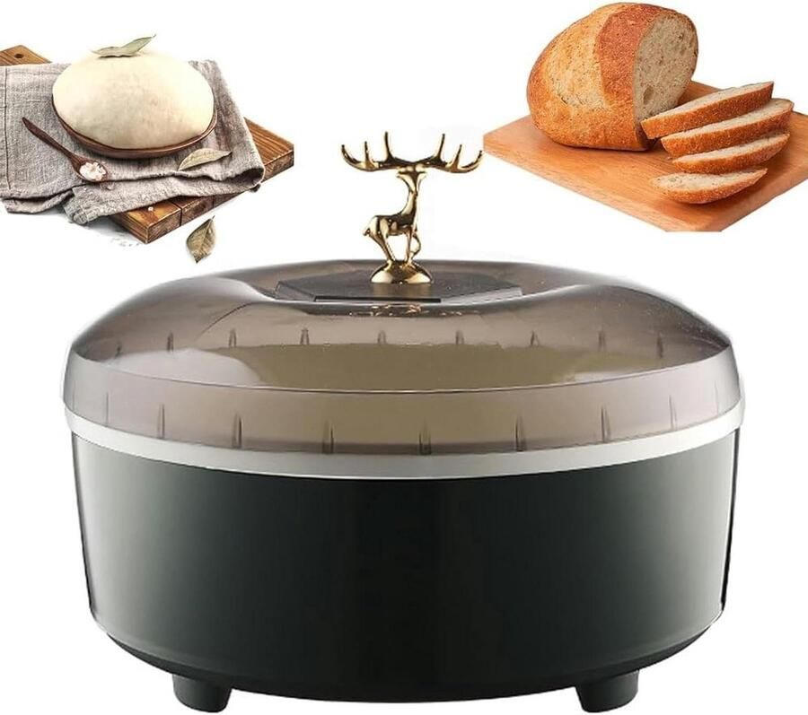 Broodbakmachine Deegrijskast Zelf Brood Maken Instelbare Temperatuur 5 Liter Zilver