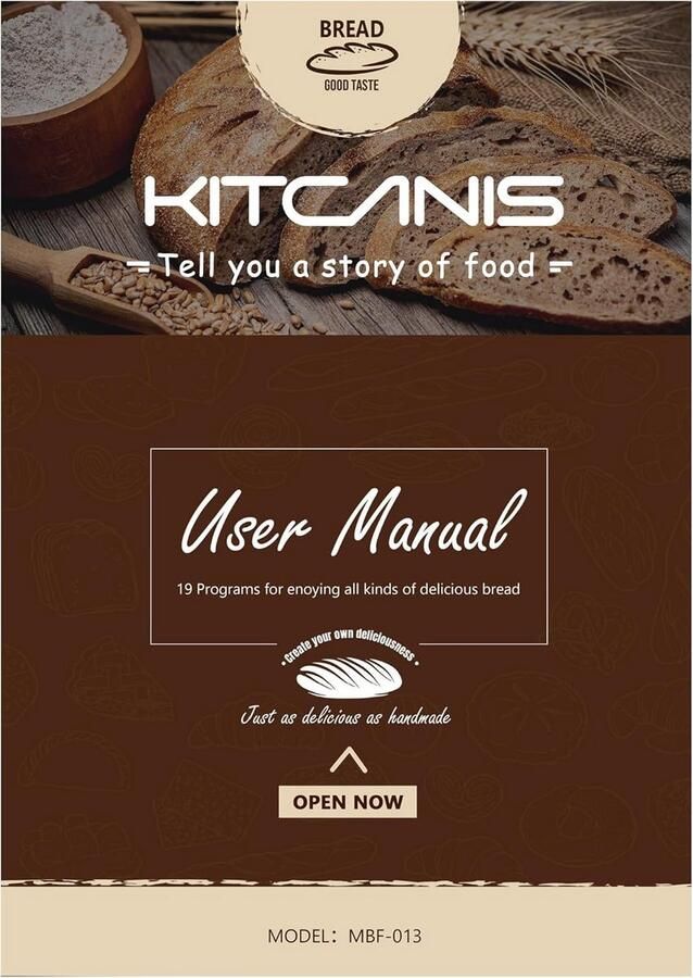 Broodbakmachine Handleiding Bakmachine Gids Eenvoudig Bakken Duidelijke Instructies 20x15 cm Dun Zwart Wit