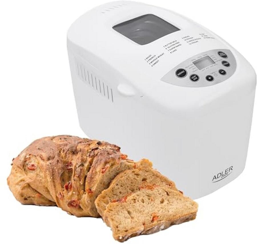 Broodbakmachine met 15 programma's voor versgebakken brood