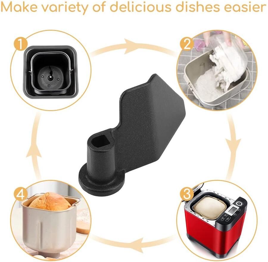 Broodbakmachine Paddle Non-Stick Universele vervangingshaak Geschikt voor kneden en mixen Ideaal voor thuisbakken ShopVlot