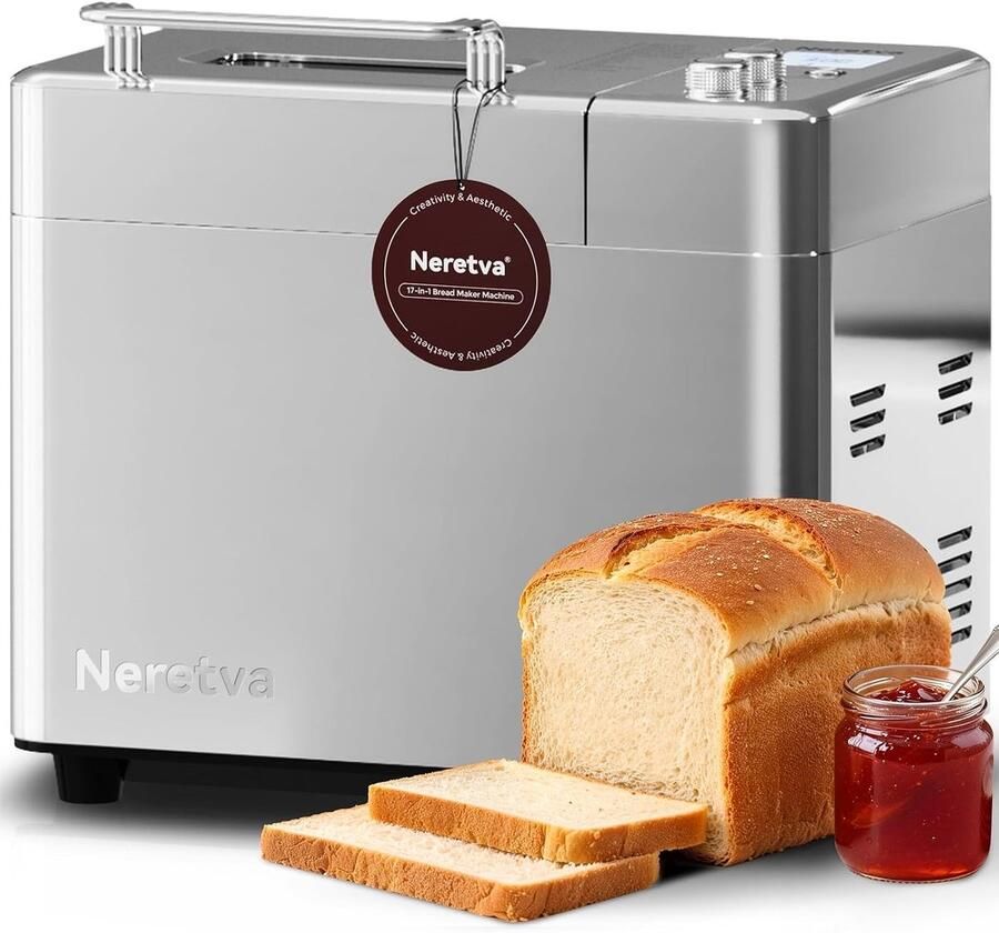 Broodbakmachine Roestvrij staal Automatisch Digitaal en programmeerbaar Voor glutenvrij en zuurdesem