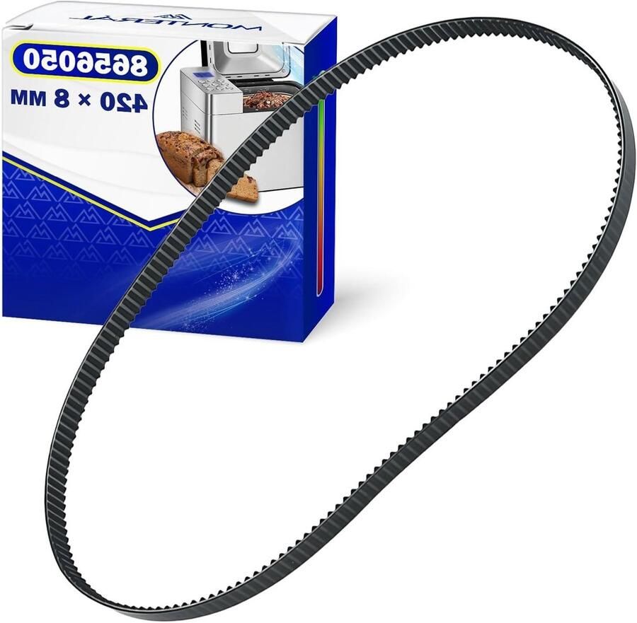 Broodbakmachine Tandriem Reserveonderdeel Apparaat Zelf Brood Maken Originele Code Compatibel 420 x 8 mm Zwart