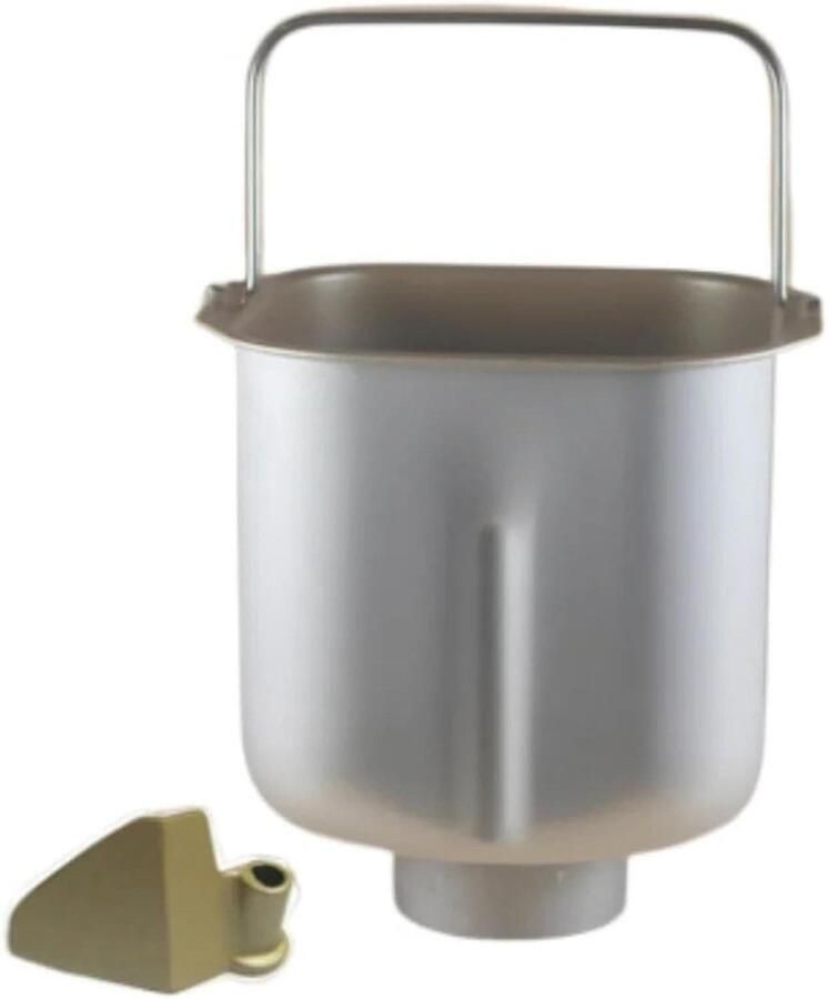 Broodbakmachine Vat Reserve Emmer Vers Brood Maken Met Roerpeddel Standaard Maat Zilver