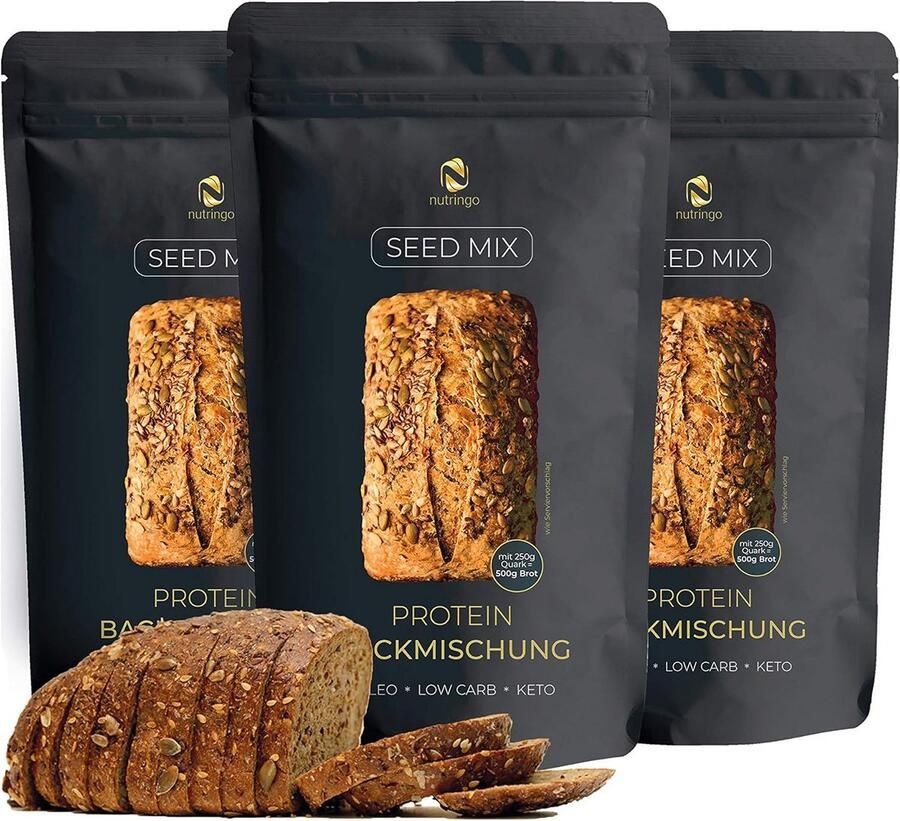 Broodbakmix zonder gluten en koolhydraten 20% eiwit 4g koolhydraten glutenvrij keto paleo low carb voor 1 65 kg brood