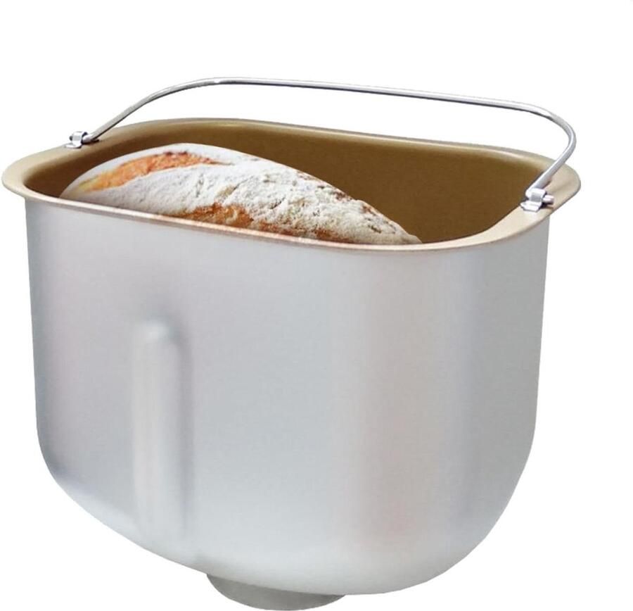 Broodbakpan Bakemmer Broodmachine Brood Bakken Antiaanbaklaag 18.7 x 21.7 x 18.7 cm Goud