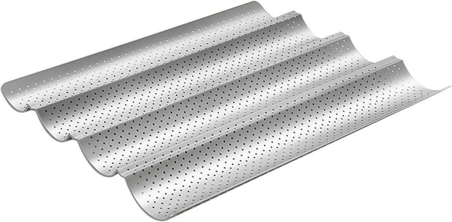 Broodbakpan Koolstofstaal Broodblik Bakvorm Brood Bakken Thuis Antiaanbak Gevormde Groeven 38 x 33 x 2.5 cm
