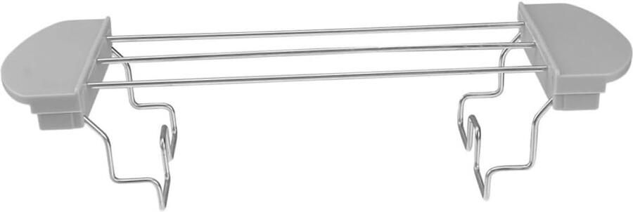 Broodbakplaat Toast rek Brood opwarmen Stabiel materiaal 26x9.2cm Lichtgrijs