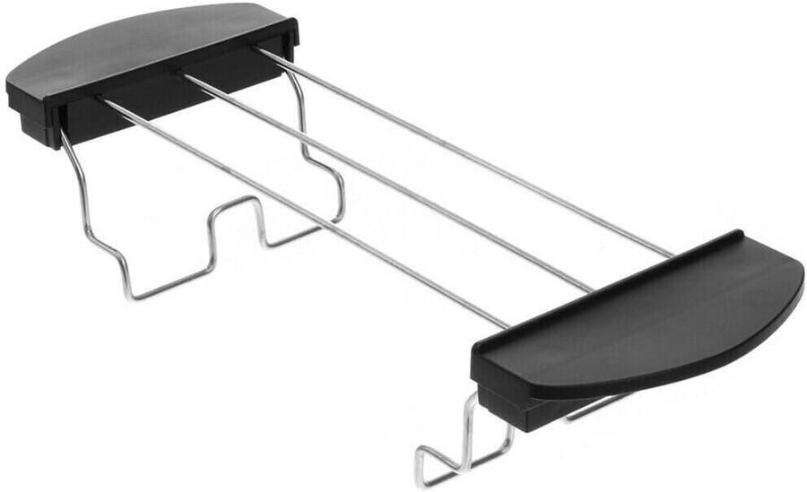 Broodbakrek Roestvrij Staal Broodrooster Houder Keuken Accessoire Hittebestendige Handgrepen 26 x 9 cm Zilver