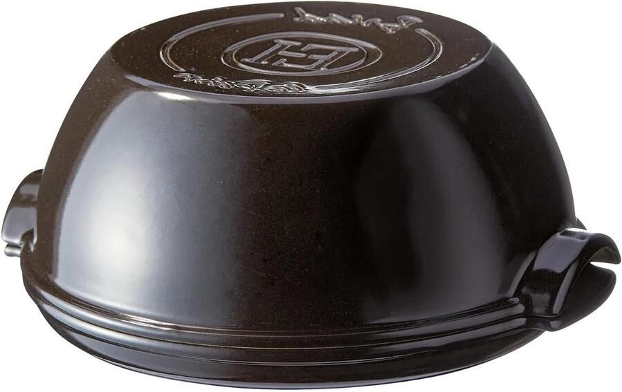 Broodbakvorm Cloche Broodoven Keramiek Brood Bakken Zelfnivellerende Glazuur 29.5 x 32.5 x 13 cm Antraciet
