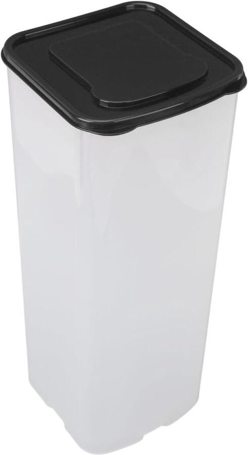 Broodcontainer Doos Brood Bewaarbak Brood Vers Houden Grote Capaciteit 36x14x14 cm Zwart