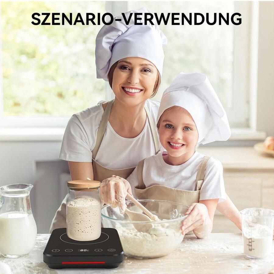 Deze rijskast voor brooddeeg wordt geleverd met een draagbare geïsoleerde beker een rijstijd van 12 uur en digitale temperatuurregeling waardoor het een ideale keuze is voor thuisbakken