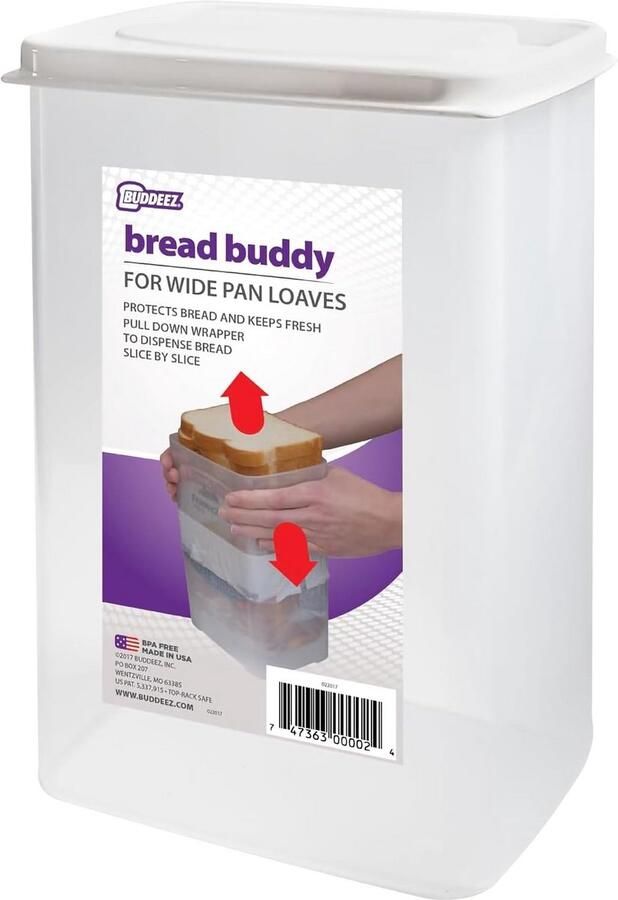 Brooddoos Broodcontainer Vershouder Brood Vers Houden Staande Opslag 165 x 121 cm Wit
