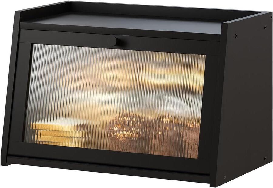 Brooddoos Keuken Broodcontainer Opslag Voedsel Vers Houden Grote Capaciteit 43 cm Breed Zwart