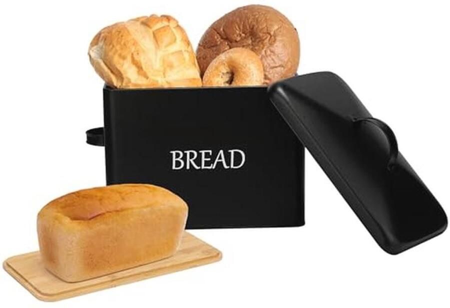 Brooddoos Mat Zwart Stijlvolle Oplossing voor Vers Brood