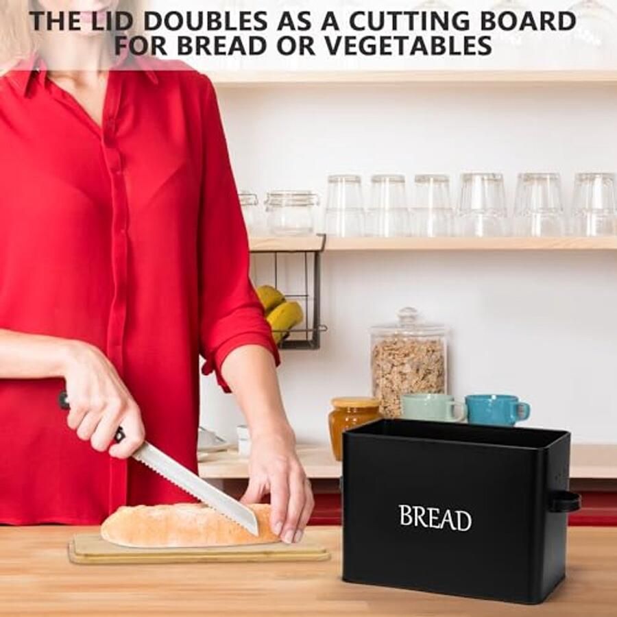 Brooddoos Mat Zwart Stijlvolle Oplossing voor Vers Brood