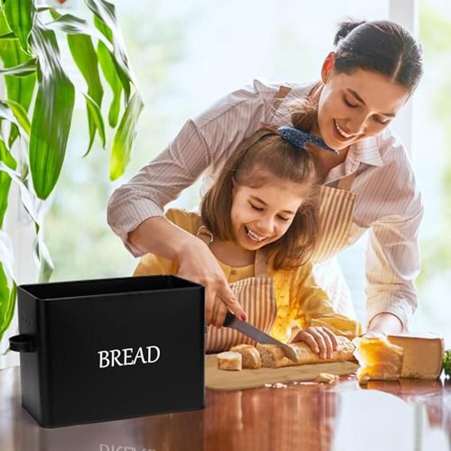 Brooddoos Mat Zwart Stijlvolle Oplossing voor Vers Brood - Foto 3