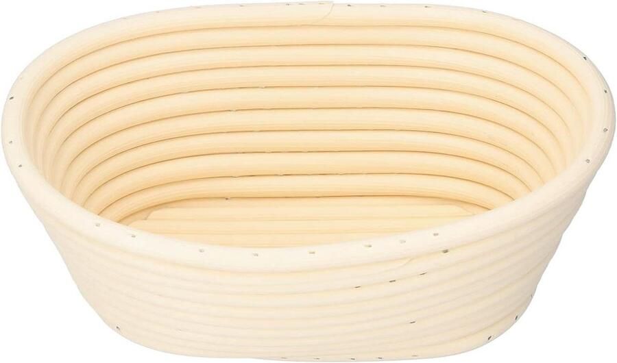 Broodfermentatiemandenset Rijsmand Zuurdesem Brood Bakken Uniek Vormontwerp 21x14x8cm Off-white