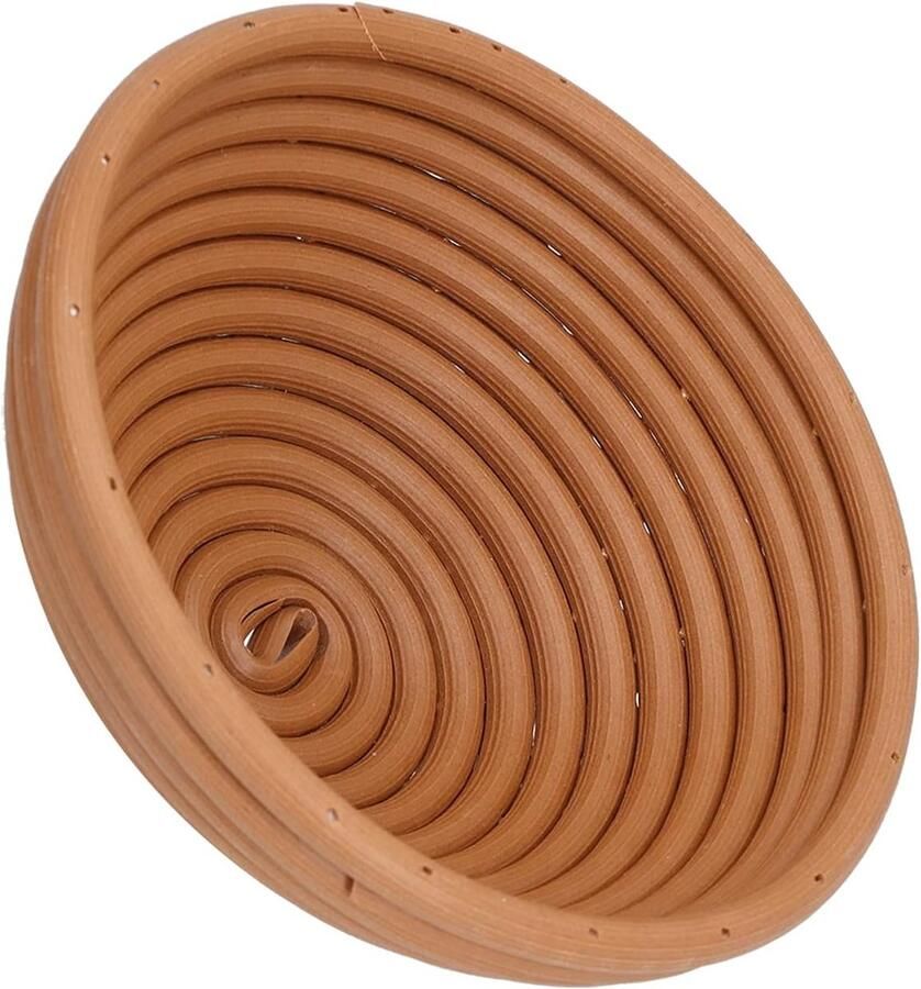 Broodgistingsmand Bakmand Deeg Zelf Brood Bakken Wasbaar en Multifunctioneel 16x16x7 CM Geelbruin