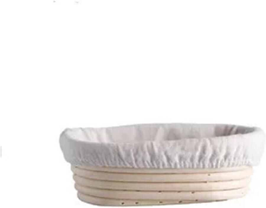 Broodgistmand Rotan Broodvorm Opbergmand Brood Bakken Natuurlijk Ademend Materiaal 21 x 14 x 8 cm Houtkleur