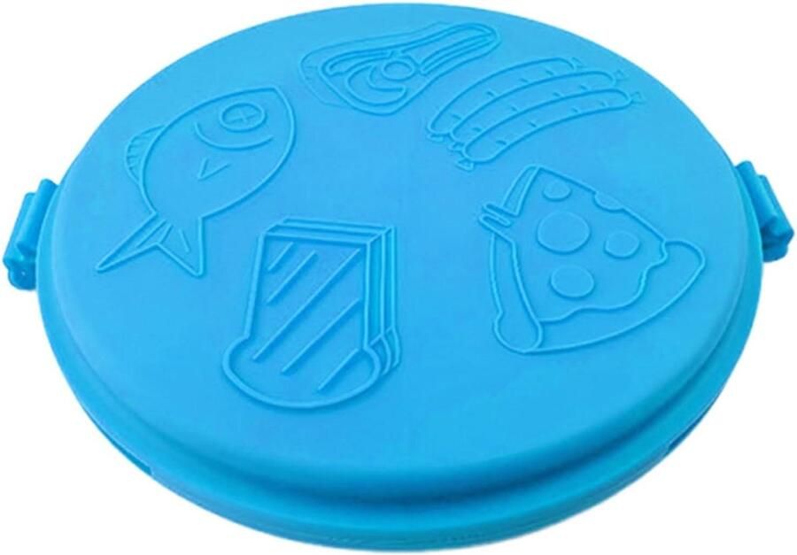 Broodjes Bakplaat Ronde Grillplaat Snel Ontbijten Gelijkmatige Verwarming Compact Formaat Blauw