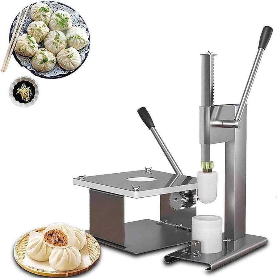 Broodjesmachine Gestoomde broodjes maker Snel broodjes maken Handmatig roestvrij staal 3 maten Zilver