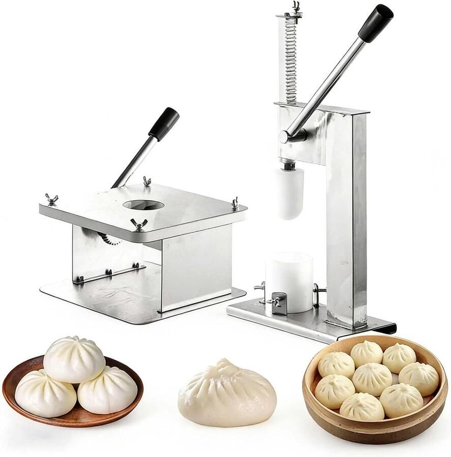 Broodjesmaker Deegpers Broodvormer Broodjes Maken Hand- en Halfautomatisch 400-500 per uur Zilver
