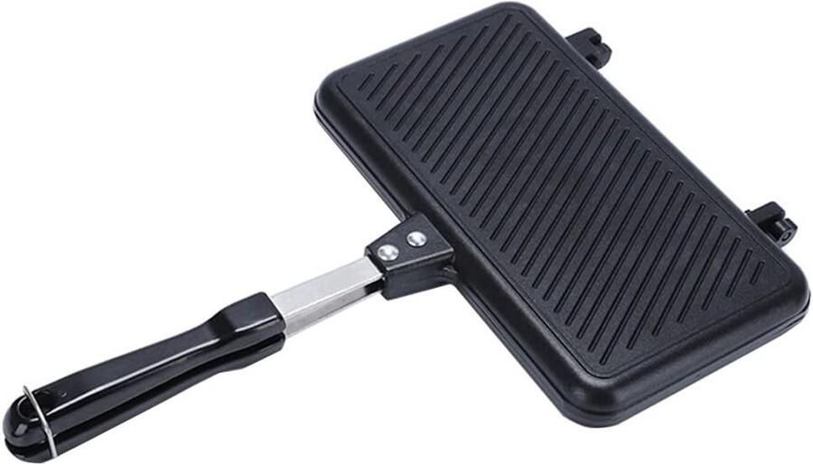 Broodjesmaker Sandwichvorm Lunch Bereiden Gelijkmatige Warmtegeleiding Dubbelzijdig Zwart