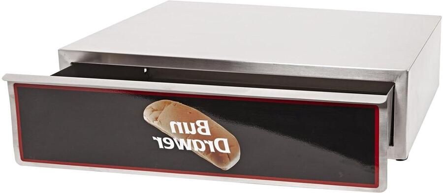 Broodjesoven Broodjes warmer Hotdog Grill Roestvrij staal 56 cm breed Zilver