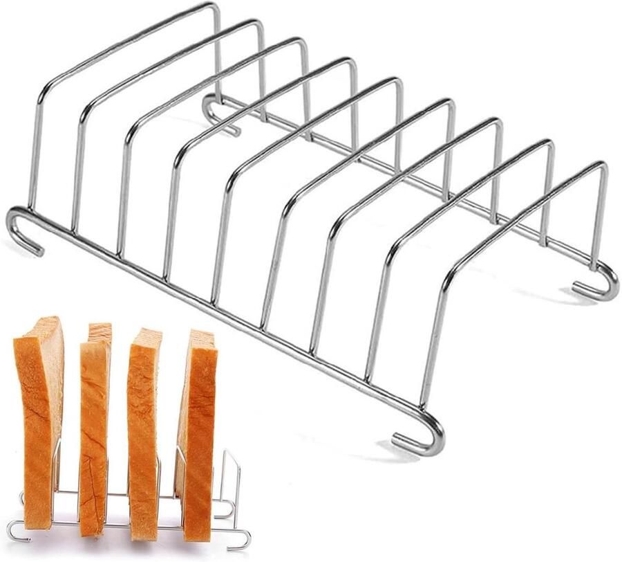 Broodkoelrooster Toastrek Brood Bakken 8 Sleuven 147 cm Zilver