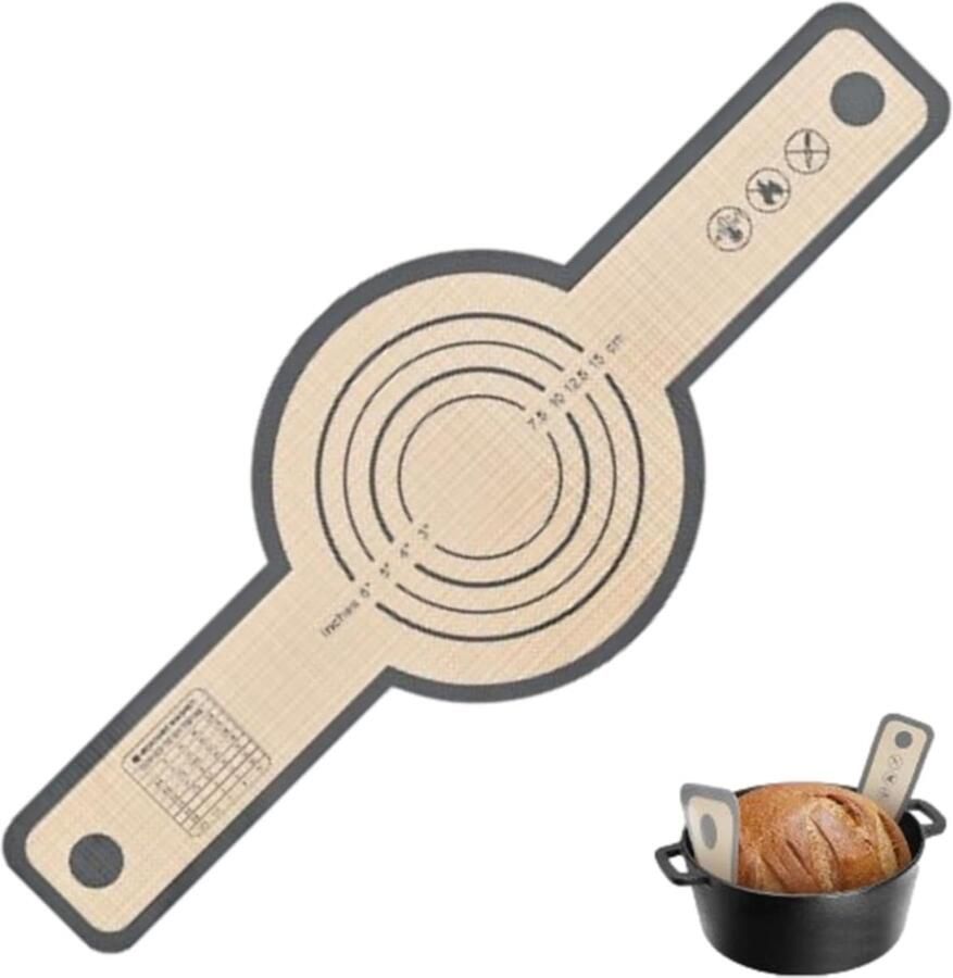 Broodlus siliconen Bakmat bakplaat Perfect bakken Antiaanbak ontwerp 53x21cm Lichtbeige