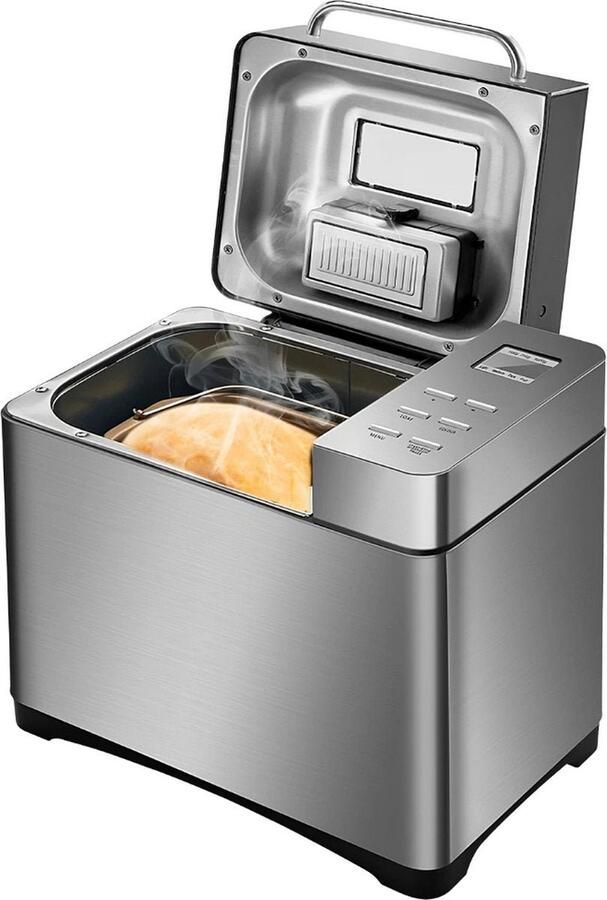 Broodmachine Broodbakmachine Brood Maker Machine Brood Maker Keukenmachine Automatische broodbakmachine 650W Zilver 1000g