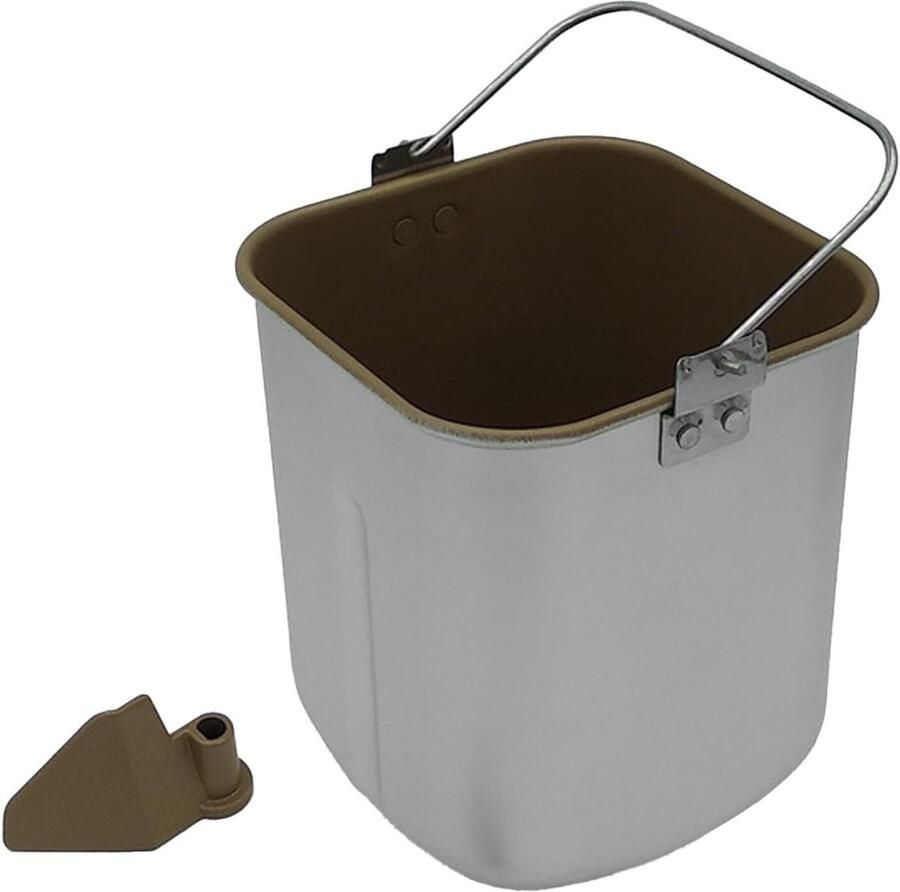 Broodmachine Emmer Bakaccessoire Zelf Brood Bakken Antiaanbaklaag 14 cm breed Zilver