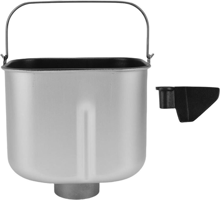 Broodmachine Emmer Bakpan Vervanging Brood Bakken Anti-aanbaklaag 22 x 21 x 16 cm Zilverkleurig