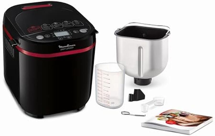 Broodmachine met 17 programma's 1kg capaciteit zwart en paars