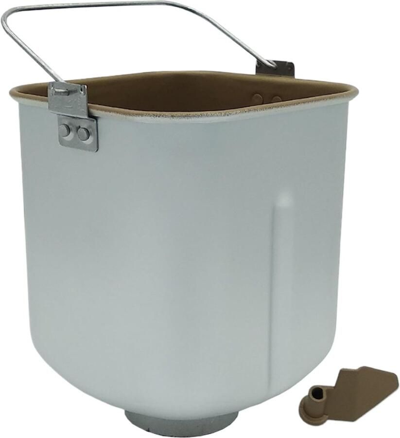 Broodmachine Voering Reserveonderdeel Bakvorm Zelf Brood Bakken Antiaanbaklaag met Handvat 17.8 cm Hoog Zilverkleurig