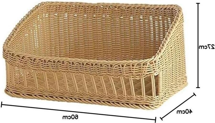 Broodmand Bakkersmand mand Brood presenteren Open bovenkant 60x40 cm Beige