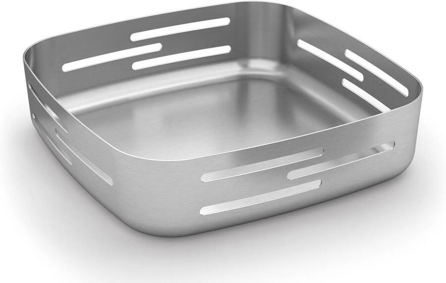 Broodmand Brood bowl Aan tafel presenteren Mat geborsteld RVS 22.3 cm Zilverkleurig