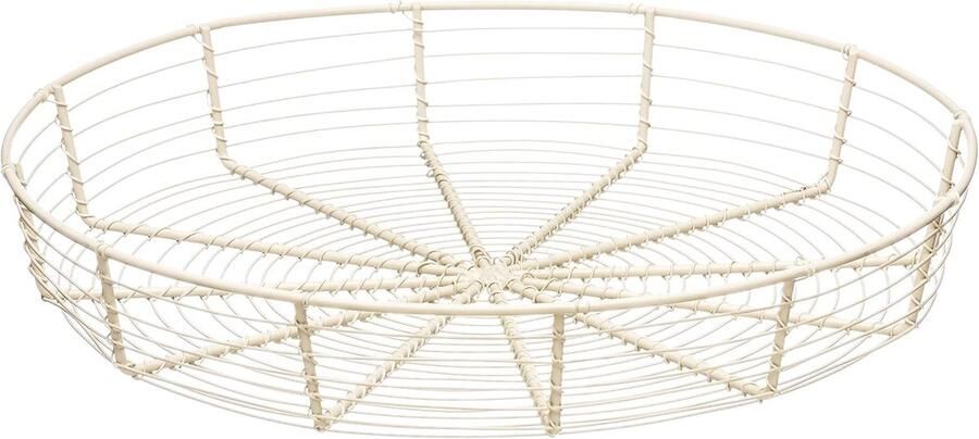 Broodmand Broodhouder Brood serveren Duurzaam metaal 33x33x6cm Crème